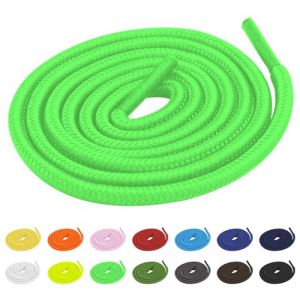TBOC Lacets Ruban Ronds [Fluor vert] Lacet Rond [120 cm] Chaussures Baskets Patin Sport | Compatible avec Converse Nike Air Force Adidas Stan Smith Puma Timberland Vans pour Enfant Adulte (THE BIG OUTLET COMPANY, neuf)