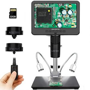 Andonstar AD246 Microscope Numérique pour Adultes - 3 Lentilles, Enregistrement Vidéo FHD 1080p, Écran LCD 7 Pouces 500x, pour Soudure et Pièces - Kit Biologique (Andonstar digital microscope, neuf)