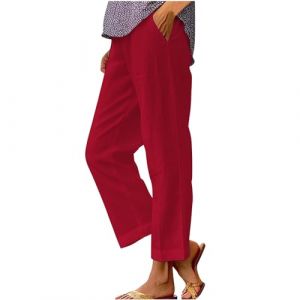 Pantacourt Femme, Pantacourt Femme, Pantalon de Yoga, Yoga, Pantalon en Lin, Tenues de Sport, Jogging Noir, Jogging Large, Vetement en Lin, pantalonfemme, Tenue Sport, Linen Pants Women, Leggings (wumingzhibei, neuf)
