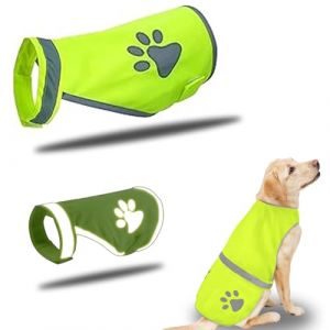 ZYEKIU Gilet Reflechissant Chien Gilet Reflechissant Safety Vest Confortable et R&eacute;sistant Haute visibilit&eacute; - Prot&egrave;ge Votre Chien des Voitures et des Accidents de Chasse (Taille M) (RUIYIDZ, neuf)