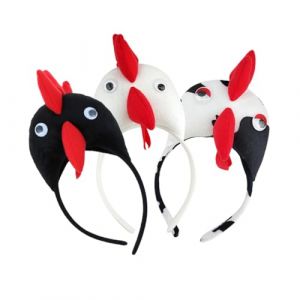 DECORNIJIA 3 pi&egrave;ces Bandeau de F&ecirc;te Poussin avec T&ecirc;te de Poulet Amusant et Original pour D&eacute;guisement Accessoires Costume Animaux pour Soir&eacute;es &agrave; Th&egrave;me et Carnavals (ZhiLight, neuf)
