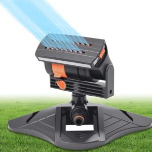 Arroseur de pelouse &agrave; 16 buses pour arrosage du jardin, 4 modes, oscillation automatique, arroseur carr&eacute; pour arrosage avec raccord rapide et grande base, pour jardin, pelouse (VOHESEA-EU, neuf)