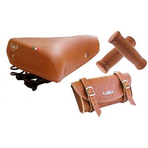 Tris Montegrappa Selle Vintage MOD. 07/F + Poign&eacute;es + Sac Mod&egrave;le 0016 (CUCUBA, neuf)