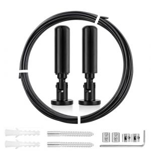 Zyluniy 5 m Barre métallique pour rideaux, fil de rideau en acier inoxydable, câble de tringle pour rideau d'extérieur, étendoir, fil pour photo, rideaux de douche (MATERSE, neuf)