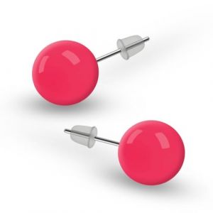 Soul-Cats 1 Paire de Clous d'oreilles UV N&eacute;on Rouge Rose Bleu Noir Vert Orange Jaune Violet Brun, Couleur:rose n&eacute;on (soulcats, neuf)