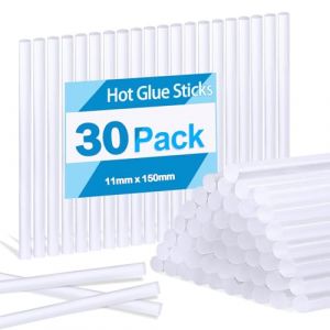 YSYONBOE Bâton de Colle 11mm - Bâtons de Colles Chaude Transparents Séchage Rapide Baton Colle pour Pistolet à colles Chaude 11mm x 150mm - 30 Pièces (AMAKZOR, neuf)