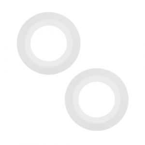 2PCS Joint Chasse d'Eau WC Compatible avec Siamp Optima 49 50, 72 mm x 45 mm Joints Valve Chasse-d'eau Rechange en silicone 34490507 (Blanc) (NenJiangJie, neuf)