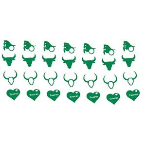Taurus Star Sign Zodiac Collections (Taurus autocollants en vinyle vert) (Kaz Creations, neuf)