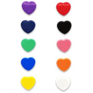 PYJLBX Aimant Frigo Aimant Puissant, 10 Couleurs Aimants Tableau Magnétique, Magnet Frigo Petit Aimant Tableau Blanc, Mini Aimant Décoratifs Magnets, pour Tableau Blanc, L'école,Bureau (Coeur, 10pcs) (Shenzhen Pingyijia Trading Co.,Ltd, neuf)
