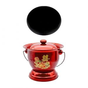 MagiDeal Pot de chambre multifonction pour la maison, Pot de voyage, crachoir robuste avec couvercle pour chambre à coucher, adultes, personnes âgées et, Rouge (Grand Plaisir 360, neuf)