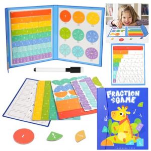 OFFCUP Jeux &Eacute;ducatifs Math&eacute;matiques, Puzzle &Eacute;ducatif De Fraction, Fractions Magn&eacute;tiques, Fractions Game, Jeux pour Apprendre Les Fraction Aimant&eacute;es-Giraffe (BEST-SELLER5, neuf)