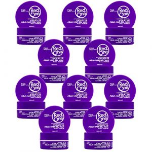 RedOne Cire Aquatique Coiffante Violette 150 ml | Contr&ocirc;le des bords | Ultra-tenue | Cire capillaire pour hommes et femmes | Parfum Lavande | Contr&ocirc;le maximum | Lot de 10 (2HUY TRADING, neuf)