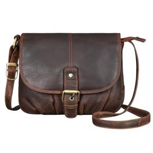 STILORD 'Iris' Petit Sac &agrave; Main en Cuir pour Femme - Sac Bandouli&egrave;re Vintage pour Sorties, F&ecirc;tes & Quotidien - Sac en Cuir V&eacute;ritable, Couleur:zamora - marron (STILORD Cuir, neuf)