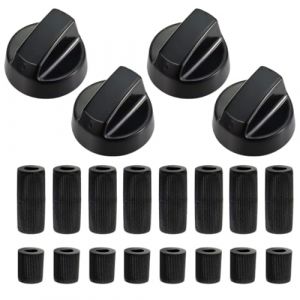 Bouton de Gaz Universel pour Cuisinière, 16pcs, Boutons de Cuisinière à Gaz, Bouton pour Réchaud à Gaz, Accessoires de Rechange pour Cuisinière à Gaz, Plaque de Cuisson, Réchaud et Four - Noir (Thuranda OÜ, neuf)