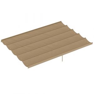 Outsunny B&acirc;che d'ombrage r&eacute;tractable pour pergola, 3,5 x 2,6 m, Tissu de Rechange pour Cadre de pergola de 4 x 3 m, Toit r&eacute;tractable Uniquement, Brun Clair (Aosom MHSTAR FR, neuf)