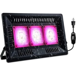 Profey Lampe Horticole, P600 Lampe Plante Interieur LED Spectre Complet, IP67 ETanche, Grow Light pour Une Culture Tout Au Long De L'Ann&eacute;E Avec Un &eacute;Clairage De 270&deg; - Lumi&egrave;Re Rose (ProfeyEU, neuf)