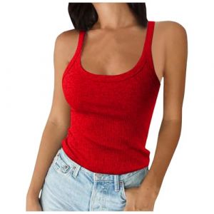 G&eacute;n&eacute;rique D&eacute;bardeurs pour Femme Debardeur Soutien Gorge Integre Coton Vetement Chic Lavable en Machine Top Ete Sexy Haut sans Manches avec Cach&eacute; Tenue De Bureau Discr&egrave;te Int&eacute;gr&eacute; Bretelle D'&eacute;t&eacute; (Clumanbbl, neuf)