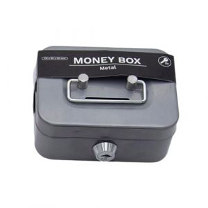 Caisse &Agrave; Monnaie Verrouillable En M&eacute;tal, Boite Argent Liquide, Petit Coffre Fort Avec 2 Cl&eacute;s, Petite Caisse Monnaie Billet Piece, Pour Enfant Adultes, 11,5 &times; 8,5 &times; 5,8 CM (Baoqifong, neuf)