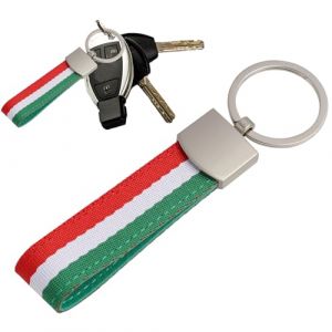 Annlpoy Porte-cl&eacute;s drapeau de l'Italie, porte clef italie, Accessoire de mode Inoxydable et r&eacute;sistant &agrave; la lumi&egrave;re, pour hommes et femmes, Porte-cl&eacute;s de voiture au design sportif, mode, antirouille (YuChuJi, neuf)