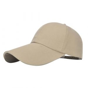 Casquette de Baseball Casquette Visi&egrave;re Longue Chapeau Sport Unisexe Anti-UV Et&eacute; Casquette Cap Hommes Femmes Respirant Chapeau de Soleil Plage Voyage P&ecirc;che Golf Casquette (Beige, One Size) (FATUS, neuf)