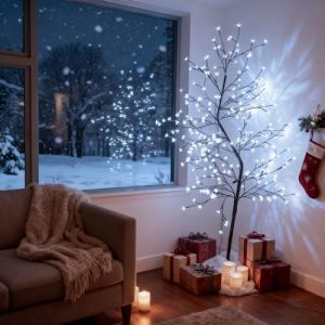 CCLIFE Arbre Lumineux Interieur LED de Noel Extérieur Lumineuse,Lampe Cerisier,Blanc Froid, IP44, 180 cm,200 LED,CushHom (CCLIFE Technic GmbH, neuf)