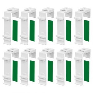 ShnminEU Lot de 10 Supports de Serrage Longs pour Store Double Klemmfix à Fixer et à Coller sans perçage comme Accessoire ou pièce de Rechange pour la Suspension à la fenêtre en PVC, Porte de Balcon (ShnminEU, neuf)