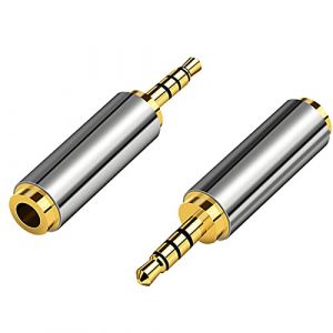 Wodgreat Adaptateur Audio 2.5mm Mâle vers 3.5 mm Femelle pour Casque et Écouteurs | Plaqués Or Adaptateur convertisseur Jack 2,5 mm vers 3,5 mm Adaptateur de Prise Casque |Jack stéréo ou Mono (HOSAUWEEF, neuf)