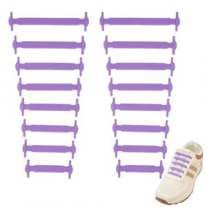 SUBAUM No Tie Lacets Chaussures pour Adultes et Enfants,Lacet en Silicone Élastiques Sans Nœud,Facile Lacets Sans Laçage pour Baskets,Chaussures de Running,Sneakers et Bottes,Violet (SUBAUM, neuf)