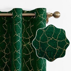 Ystyle Rideau Occultant Velours Lot De 2, 140x175cm, Rideaux Salon Rideau Thermique Isolant Anti Chaud Int&eacute;rieurs, Rideau Phonique Anti Bruit, Moderne Chambre Maison Dressing, Vert Fonc&eacute; (ITALY NIHAO GROUP, neuf)