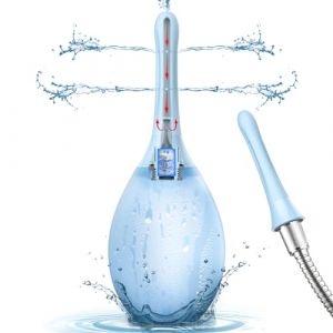 PropoDusche Douche anale Lavement Nettoyage intestinal Femme Monsieur - Douche anale 245 ml Irrigateur Intestinal Anti-retour et filtre Enema Peut être connecté à un tuyau de douche (Bleu) (Cleanblue, neuf)