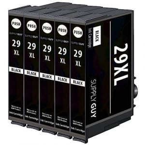 Supply Guy 5 XL Cartouches d'encre Compatible avec Epson 29XL Noir pour XP235 XP240 XP245 XP247 XP255 XP257 XP330 XP332 XP335 XP342 XP345 XP350 XP352 XP355 XP430 XP432 XP435 XP442 XP445 XP452 XP455 (SupplyGuy, neuf)