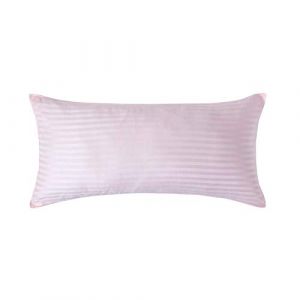 HOMESCAPES Taie d'oreiller 40x80 cm en Percale de Coton &eacute;gyptien 330 Fils - Lot de 2, Taie d&rsquo;Oreiller rectangulaire, Coloris Rose (HOMESCAPES, neuf)