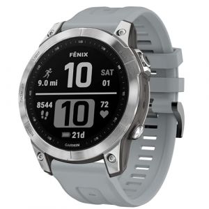 Silicone Bracelet Fenix 8 47mm, 22mm Bande Remplacement Sport Bracelet pour Fenix 7 Solar, Fenix 7 Sapphire Solar, Fenix 6 /pro/Sapphire, Fenix 5 /Plus, Forerunner 935/945/955, Instint 2, Quatix 5 6 7 (BOJYS, neuf)