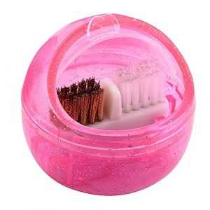 CALLARON 1 Pièce tête de meulage Brosse à tête de perceuse pour nail art brosse à ongles conseils brosse de nettoyage brosse propre perceuse à ongles Nylon rose (Raindrops On Roof, neuf)