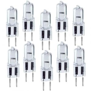 BULBEAWICK GY6.35 Culot bi-broches 24 volts Ampoule Claire T4 Dimmable G6.35 Ampoules Halog&egrave;nes 24V-150W 10PCS (gbcdddssz, neuf)