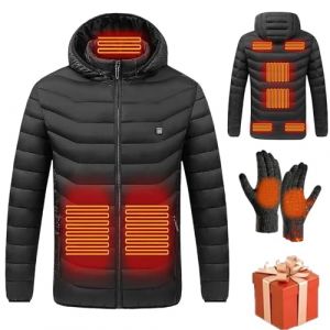 Yolimok 2024 Veste Chauffante Manteau Doudoune Chauffant Homme Femme &eacute;Lectrique Usb V&ecirc;Tement De Chauffage Avec 8 Zones De Chauff&eacute; Gilet Chaud Lavable Pas Cher Chauffant Veste Pour Ski P&ecirc;Che (JIESONGYU, neuf)
