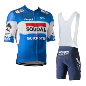 SGCIKER Hommes 2024 pro Team SOUDAL QUICK Step Maillot Cyclisme Ensemble, Été Manches Courtes Respirant Cycle Chemise VTT Vélo Vêtements Cuissard Kits 9D Gel Pad (S) (SGCIKER Outdoor, neuf)