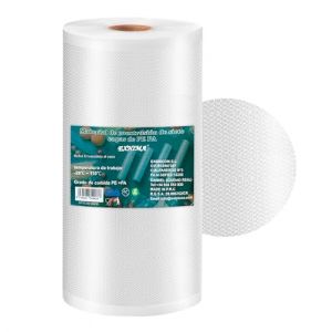 EXNIMA, Lot de 4 rouleaux sous vide pour emballage sous vide, scellant sous vide réutilisables, sacs sous vide gaufrés pour conservation des aliments, sous vide cuisine, 20x500 cm. (EXBRICOM, S.L., neuf)