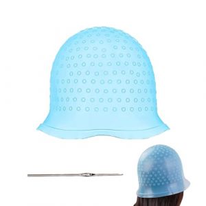 Bonnet à mèches en silicone, kit de coloration pour mèches de cheveux, bonnet de coiffeur, mèches en silicone, accessoires de beauté pour cheveux, mèches avec 1 aiguille en acier (YeMinYu, neuf)