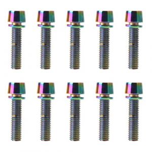 KSJEHW 10 PCS M5 x 20 mm visserie INOX vis Porte bidon Velo Filetage Route VTT vélo Tige Boulons de Tige de Vélo Vis de Potence de Vélo Vélo Boulons de Tige Fixes avec Rondelles (coloré) (wangwenqingouzhoudianpu, neuf)