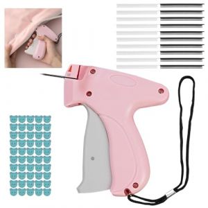 Zynewa Outil de fixation rapide pour vêtements, pistolet agrafeuse de quilt, kit de fixation rapide pour vêtements, mini outil de couture avec 1100 micro attaches et 100 boutons en forme d'ours (OuMeiLe-EU, neuf)
