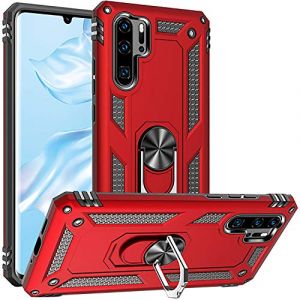 FETRIM Coque pour Huawei P30 Pro, &Eacute;tui TPU PC Antichoc Cover Anti Rayure Housse Int&eacute;gr&eacute;e Plaque de Fer avec Bague Rotatif Support pour Huawei P30 Pro Rouge (TaiDeLuanTech, neuf)