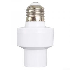 E27 360 ° Détecteur de Mouvement Smart Ampoule Socket Interrupteur avec Détection Infrarouge Large Tension 110-220V Support de Lampe Adaptateur pour Automatique Maison ou Bureau Design Compact Blanc (youwort, neuf)