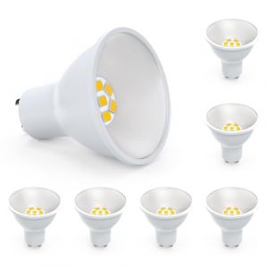 Eco.Luma Ampoules LED GU10 5W Equivalent 80W Halog&egrave;nes, 800LM Blanc Naturel 4000K, Angle de Lumi&egrave;re 110&deg;, Ampoule GU10 Led Spot Encastr&eacute; Efficacit&eacute; Energ&eacute;tique, Non-Dimmable, Lot de 6 (Ledmart, neuf)
