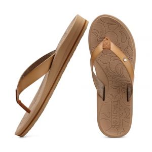 ONCAI Tongs Femme Mode Orthopédique Cuir Soutien Arche Yoga Mat Eté Plage Sandales Thong Femme Semelles en Caoutchouc Flip Flops piscine chaussures Douche Antidérapante Semel Beige Taille 41 (ONCAI HZTH, neuf)