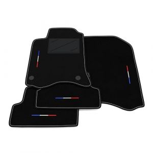 Tapis de Sol pour Renault Laguna 3 - Coupé 2008-2015, Broderie Drapeau, Kit Voiture Personnalisé (Somer Car, neuf)