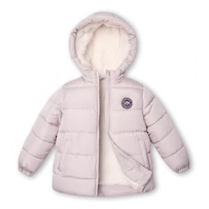 maoo garden Manteau Doudoune Hiver Fille 4-7 ans - Manteau léger imperméable anti-pluie avec capuche et à doublure polaire Taupe 6 ans (maoo garden, neuf)