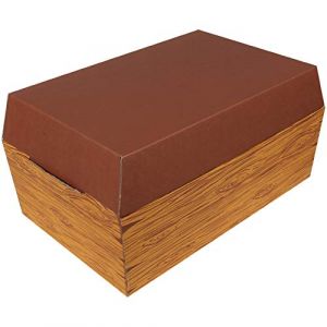 Bestlivings Cercueil pour animaux de compagnie, disponible en différentes tailles, en carton ondulé (biodégradable) – Cercueil pour animaux imprimé L – 420 x 285 x 200 mm – Design : bois (bestcount, neuf)