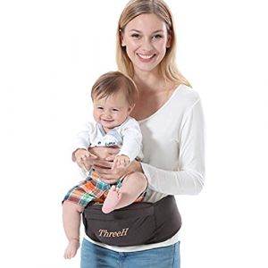ThreeH Porte-bébé Siège de berceau bébé ceinture tout-petit sangle en cuir extérieur BC10,Brown (ThreeH, neuf)