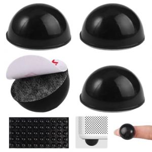50 Pi&egrave;ces Pieds Autocollants en Silicone, 18 x 10mm Patin Caoutchouc Autocollant, Demi-Sph&egrave;re, pour Haut-Parleurs, Appareils &eacute;Lectroniques, Dessus De Table, Ordinateur Portable Et Tiroirs, Noir (xinshuoxin, neuf)